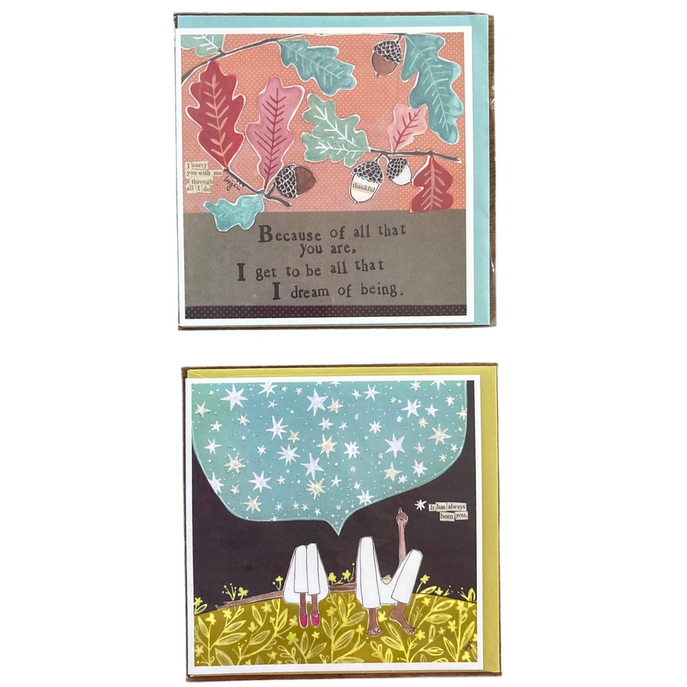 2‎ Curly Girl Greeting Cards Thank You Thinking of You It Has Always Been You